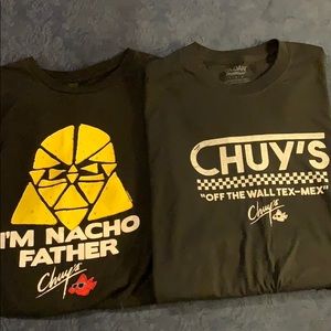2 Chuy’s Graphic Short Sleeve Shirts Size Large